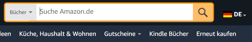 Amazon Suchleiste